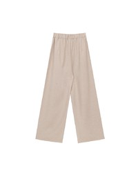 Straight Cut Pleated Tailored Wide Leg Long Trousers