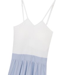 Halter V Neck Spliced Camisole Padded Maxi Dress