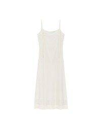 Cut Out Lace Knit Spaghetti Strap Cami Maxi Dress with Tassel Hem
