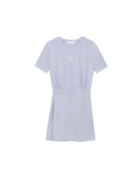 AIRY HOURGLASS Casual Sculpted Waist Mini Dress with AIR SPACE Logo Embroidered