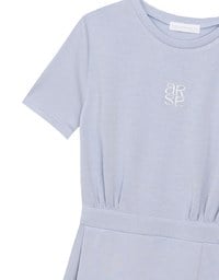 AIRY HOURGLASS Casual Sculpted Waist Mini Dress with AIR SPACE Logo Embroidered