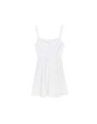 Sweetheart Neckline Flared Mini Dress ( Adjustable Straps)