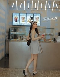 Sweetheart Neckline Flared Mini Dress ( Adjustable Straps)