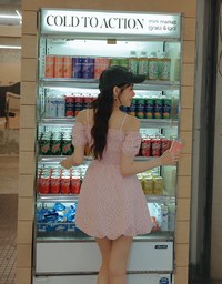 Gingham Floral Off Shoulder Puff Mini Dress