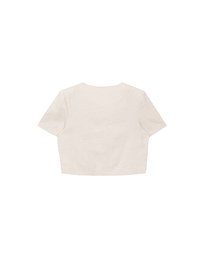 Minimalist Linen Blend Short Sleeve Jacket with Shoulder Pads