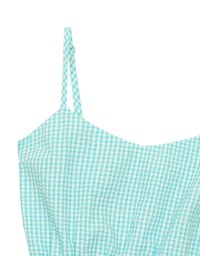 Gingham Outerwear Shirt and Elastic Hem Crop Top Set Wear
