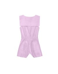 Sailor Collar Sleeveless Button Front Jumsuit