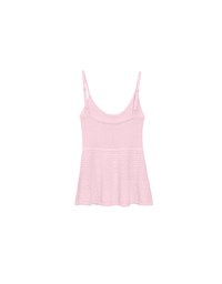 Textured Flare Hem Knit Peplum Cami Top