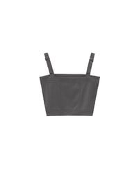 Square Neck Metal Clasp Strap Crop Tank Top
