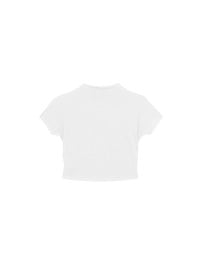 Side Ruched Mock Neck Fitted Crop Top