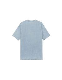Men’s Cheongsam Short Sleeve Jeans Denim Cheongsam Qipao Shirt with Knot Button Detail