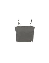 【Stain Resistant】Basic Spaghetti Strap Fitted Crop Cami Top