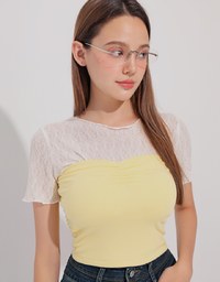 Strapless Sweetheart Neckline Ruched Fitted Tube Bra Top