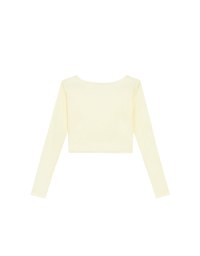 Round Neck Sheer Mesh Long Sleeve Cropped Top
