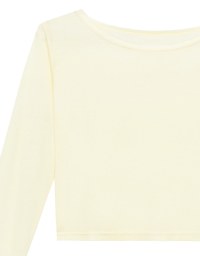 Round Neck Sheer Mesh Long Sleeve Cropped Top