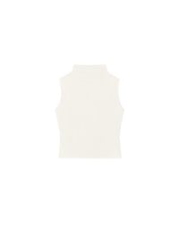 Sleeveless Mock Neck Fitted Knit Top