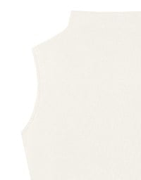 Sleeveless Mock Neck Fitted Knit Top