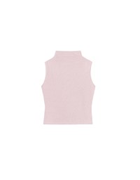 Sleeveless Mock Neck Fitted Knit Top