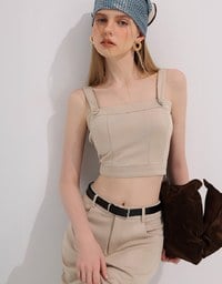 Minimalist High Waisted Front Slit Maxi Skirt (with Belt)