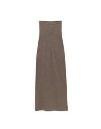 2 Way Strapless Padded Tube Maxi Dress with Zipper Cut Out Waist