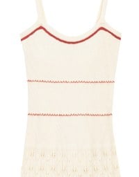 Contrast Trim Argyle Textured Knit Spaghetti Strap Padded Maxi Dress
