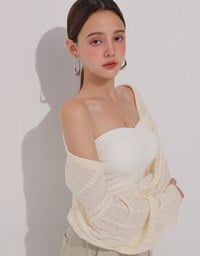 Cable Knit Long Sleeve Cropped Shrug Cardigan