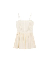 Spaghetti Strap A Line Button Down Jumpsuit
