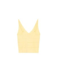 Ribbed Knit Sleeveless Crop Crochet Top with Bow