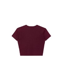 Basic Crew Neck Knit Fitted Crop Top