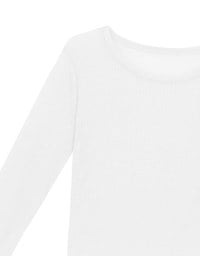 Sheer Knit Crop Long Sleeve Top