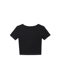 Cross Front Ruched V Neck Short Sleeve Fitted Top