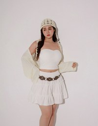 Strapless Sweetheart Neckline Ruched Fitted Tube Bra Top