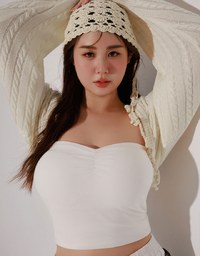 Strapless Sweetheart Neckline Ruched Fitted Tube Bra Top