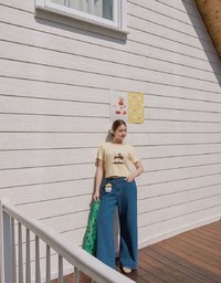 【DINOTAENG】Puff Print Graphic T-Shirt