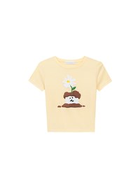 【DINOTAENG】Puff Print Graphic T-Shirt