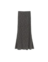 Leopard Print Flared Hem Maxi Skirt