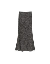 Leopard Print Flared Hem Maxi Skirt