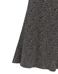 Leopard Print Flared Hem Maxi Skirt