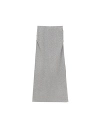 High Waist Jersey Maxi Skirt with Side Ruching