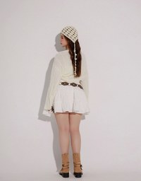 Tiered Ruffle Hem Elastic Waist Mini Skirt
