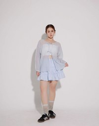 Tiered Ruffle Hem Elastic Waist Mini Skirt