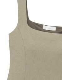AIRY HOURGLASS Classic Square Neck Wide Strap Fitted Padded Mini Dress