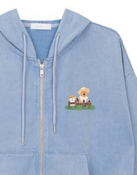 【DINOTAENG】Graphic Zip-Up Hoodie