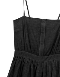 Spaghetti Strap A Line Button Down Jumpsuit