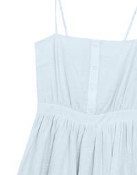 Spaghetti Strap A Line Button Down Jumpsuit