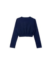 Preppy School Girl Basic Flower Long Sleeve Cardigan Knit Top