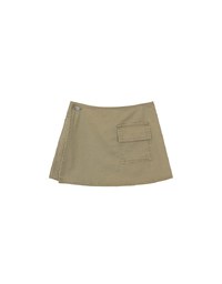 2 Way Convertible Cargo Style Skort with Button Closure