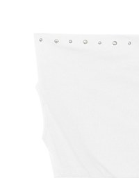 Off Shoulder Studded Detail Crop Fitted Top