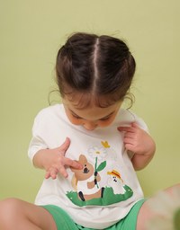【DINOTAENG】Puff Print Graphic T-Shirt (Adults & Kids)