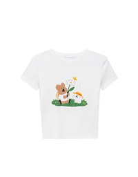 【DINOTAENG】Puff Print Graphic T-Shirt (Adults & Kids)